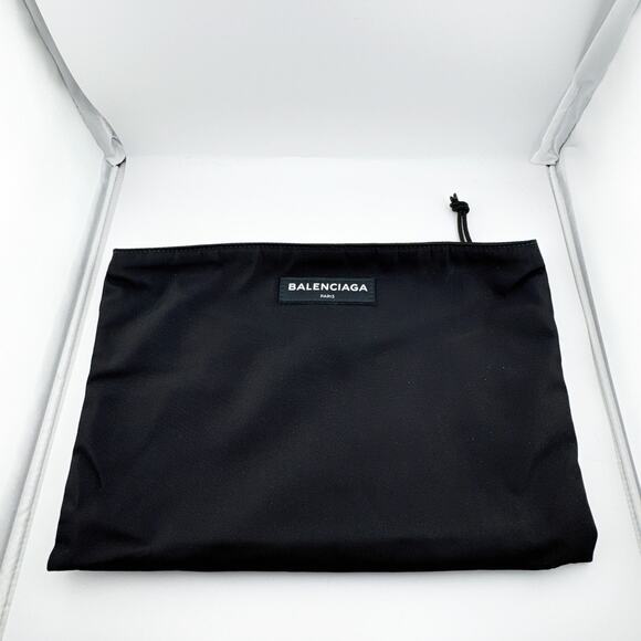 Balenciaga Explorer Pouch Nylon Zippered Travel Accessories Black Designer - Picture 1 of 11